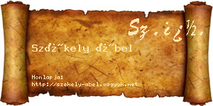 Székely Ábel névjegykártya