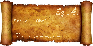 Székely Ábel névjegykártya